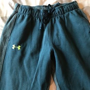 Sweatpants blue and lime green